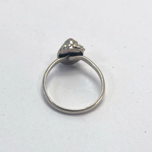 Native American Dainty  Minimalist Mother Pearl 925 Sterling Silver Ring Sz 0.5