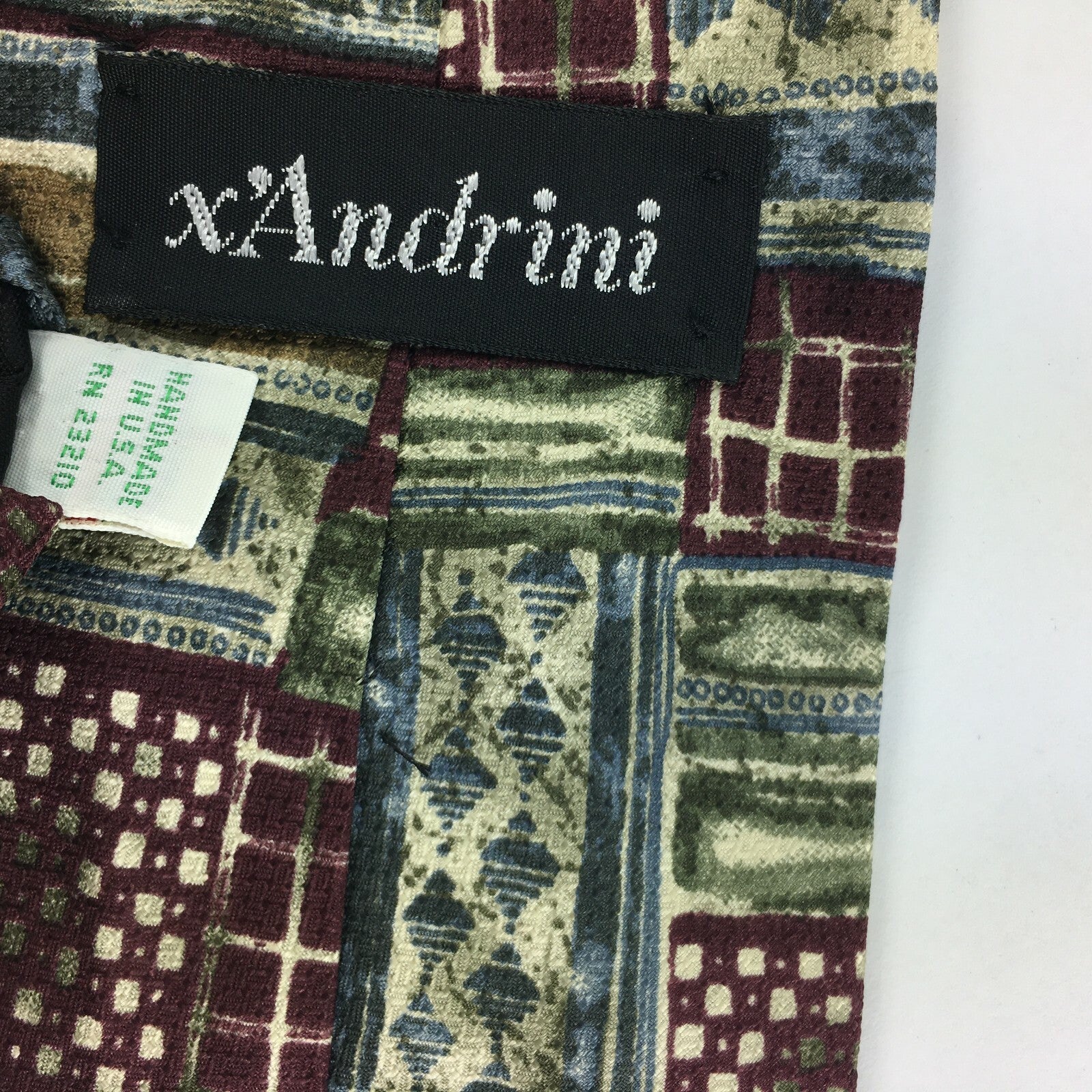 Genuine xAndrini 100% Silk Handmade Stylish Formal/Casual Tie Multi Coloured