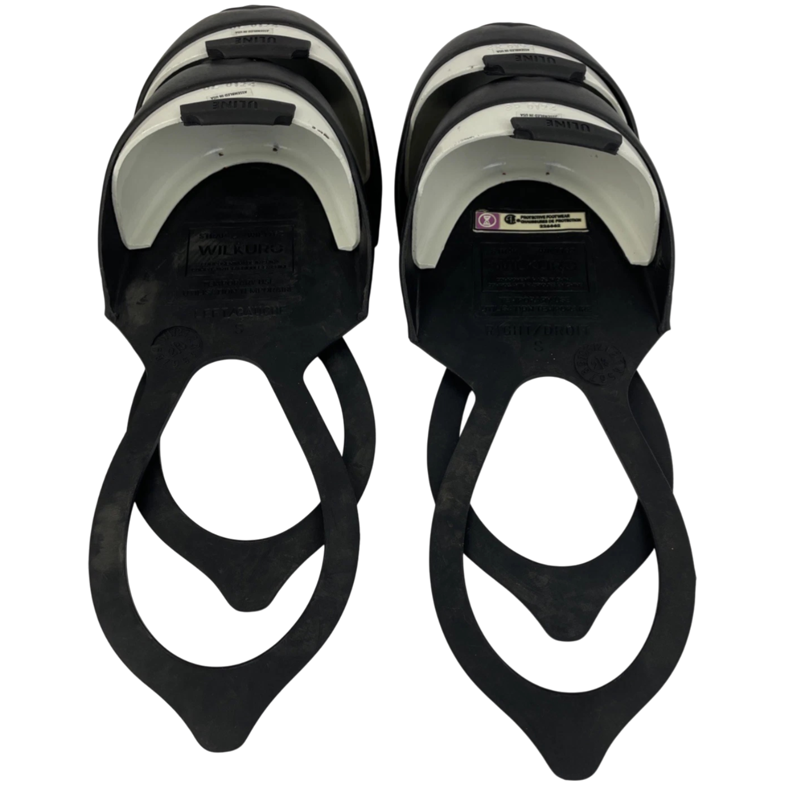 2 x ULINE S-22258-S Quick Fit Steel Toe Cap Medium LOT OF 2 PAIRS White / Black