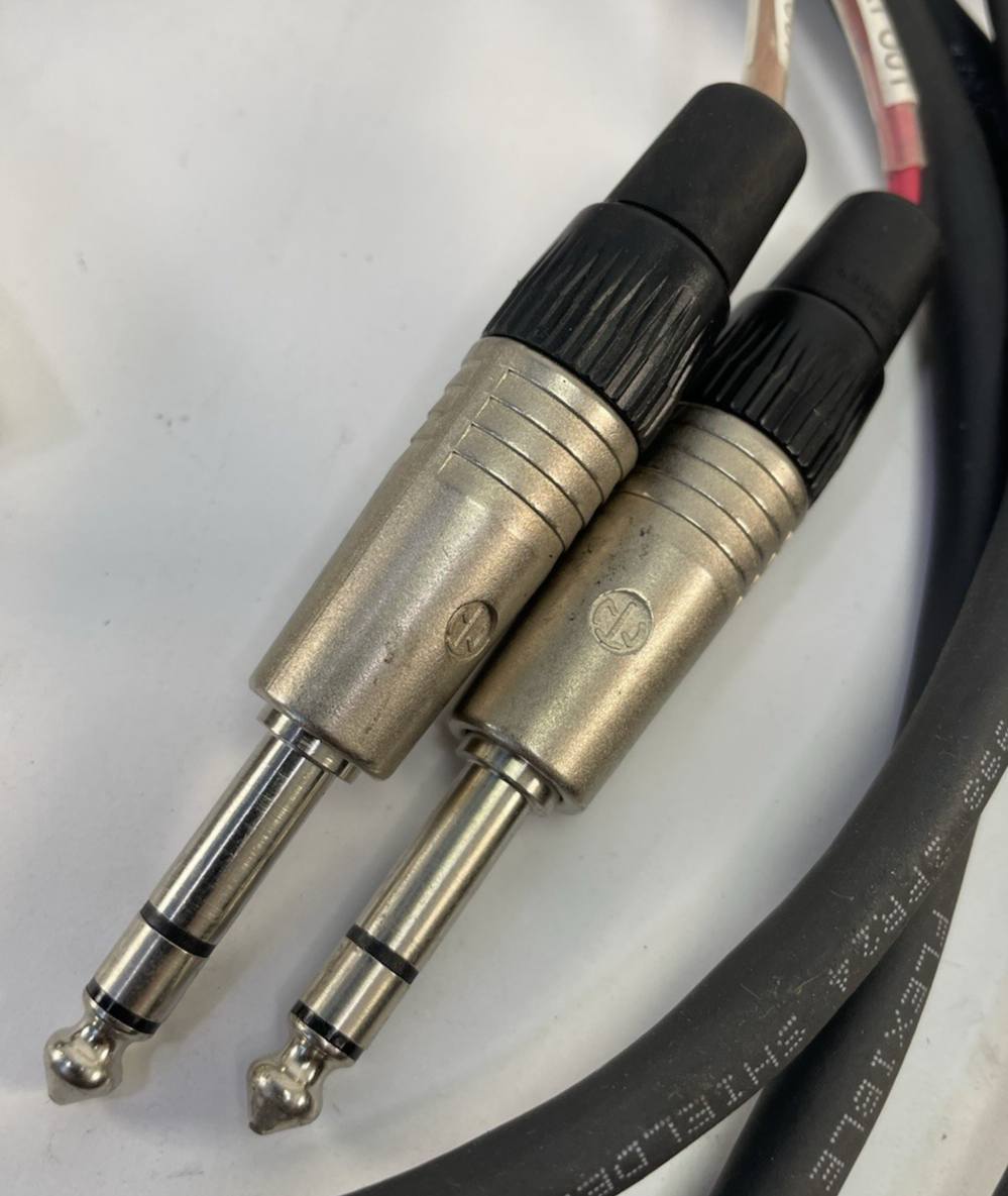 Neutrik 2 Channel 9 Ft foot 3pin XLR MALE - 1/4" TRS STEREO plug shielded audio