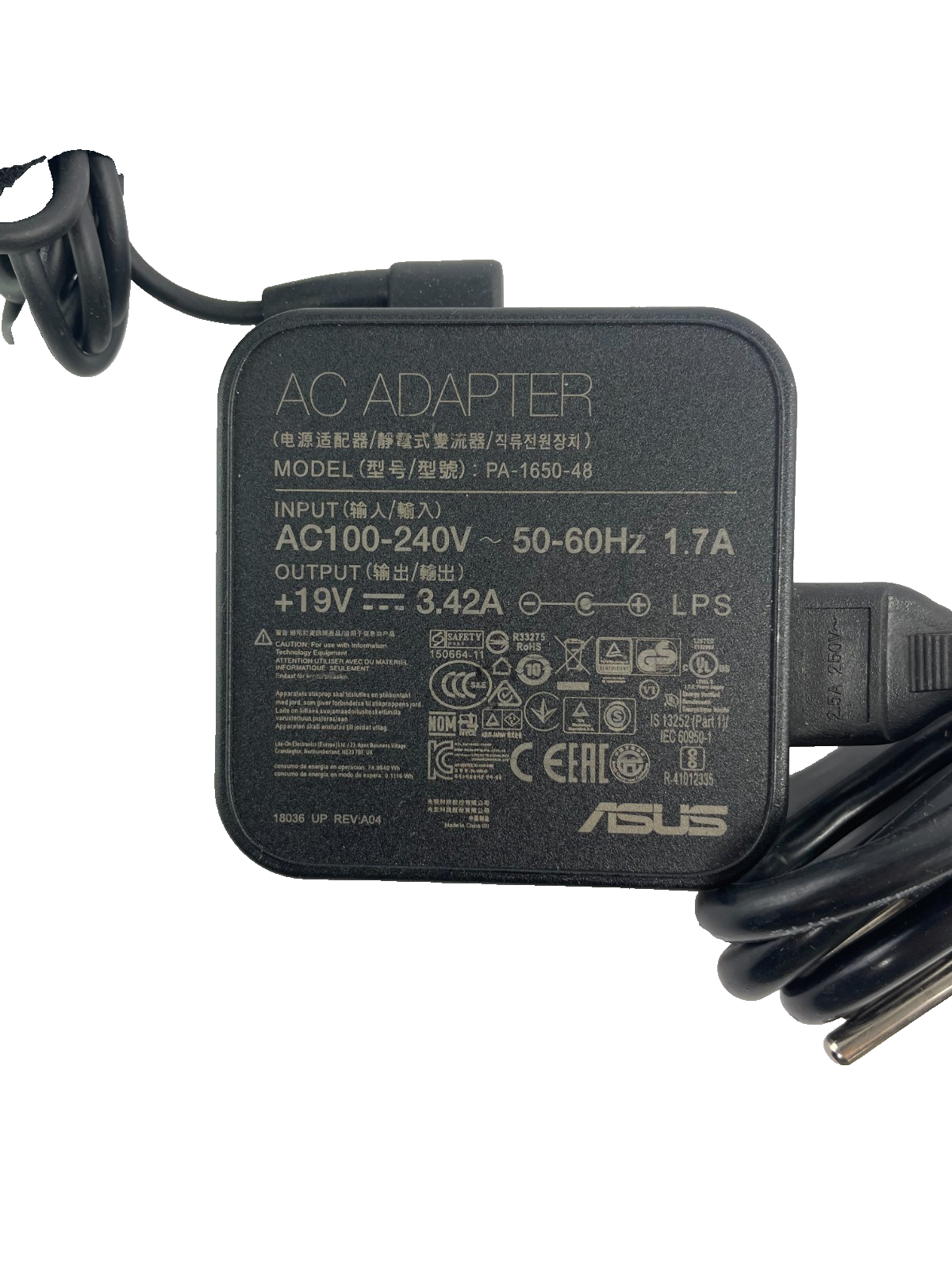 Geniune Asus Model PA-1650-48 Output 19V 3.24A Power Supply AC Adapter #A79