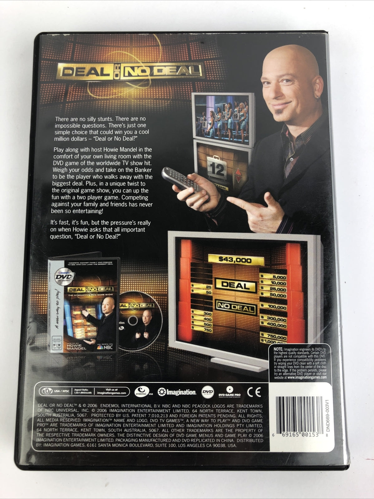 Deal or No Deal: The Interactive DVD Game Show DVD Video Game, 2006 Very Good