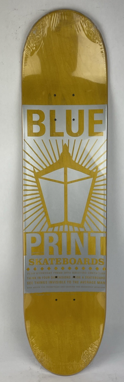 Blueprint Skateboards White Rain or Shine Umbrella Skateboard Deck 7.6" x 31"