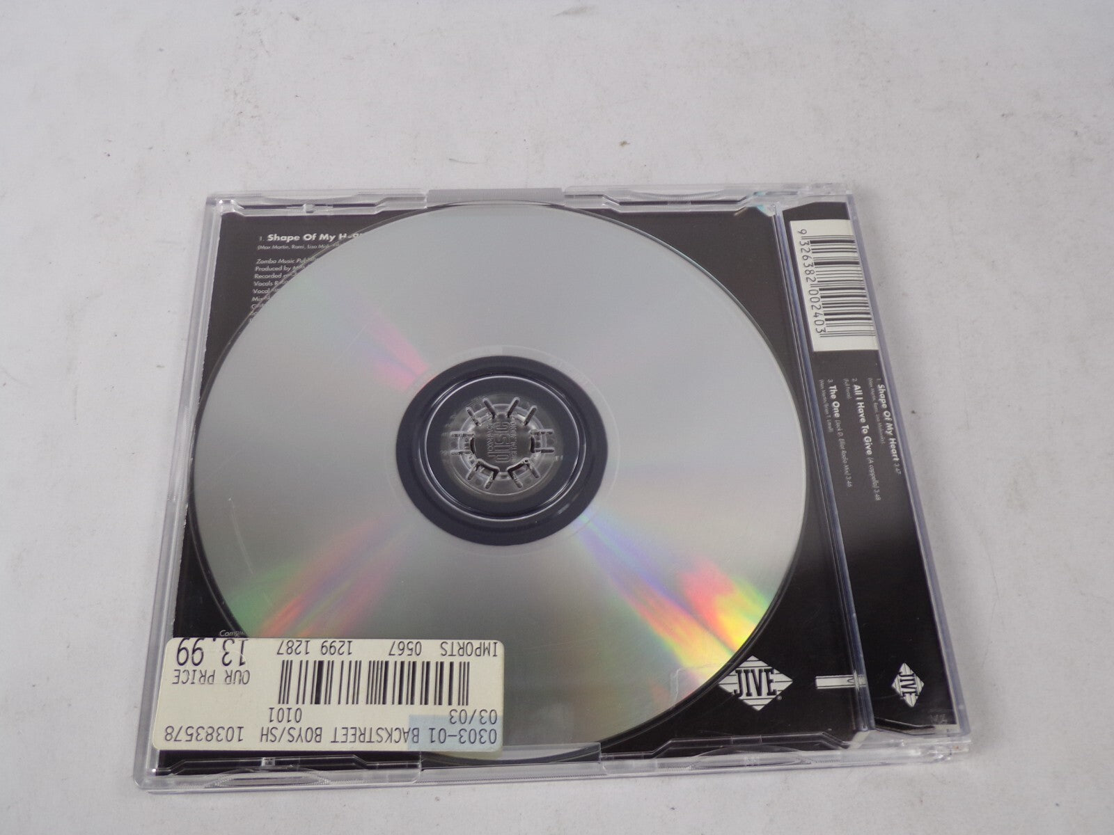 Backstreet Boys Shape Of My Heart All  I Have To Give The One Back Street CD#62