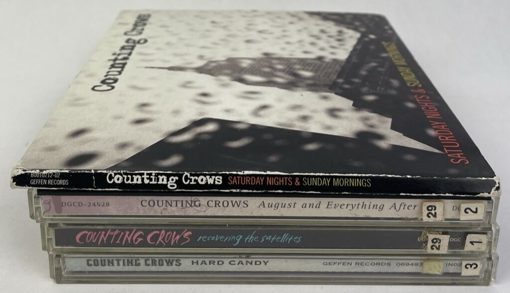 4 x COUNTING CROWS Audio CD LOT - Hard Candy - August & Everything After - SN&SM
