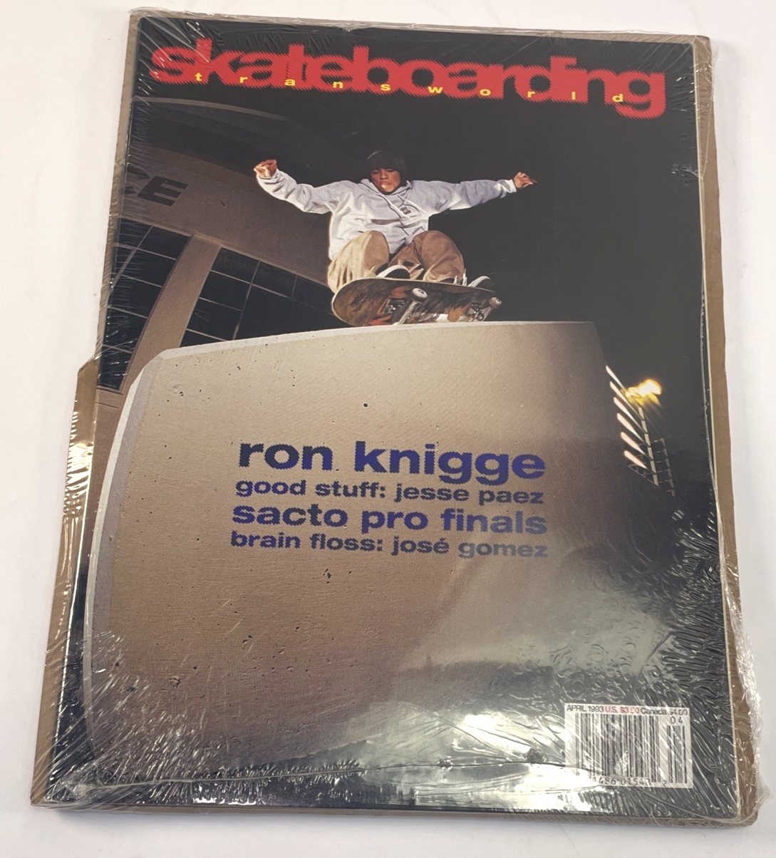  Transworld Skateboarding April 1993 Ron Knigge Jose Gomez Vintage Skateboards