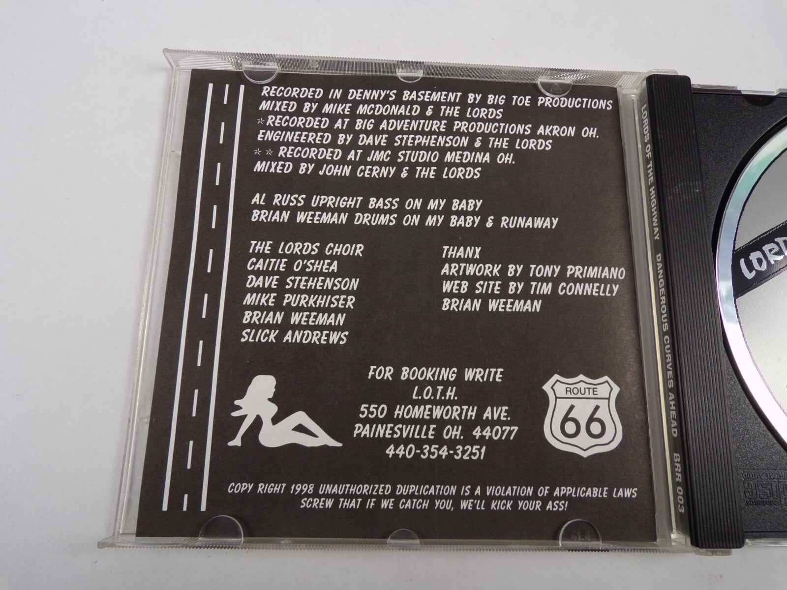Lords Of The Highway Dangerous Curves Ahead Dead Mans Pass My Baby CD#37
