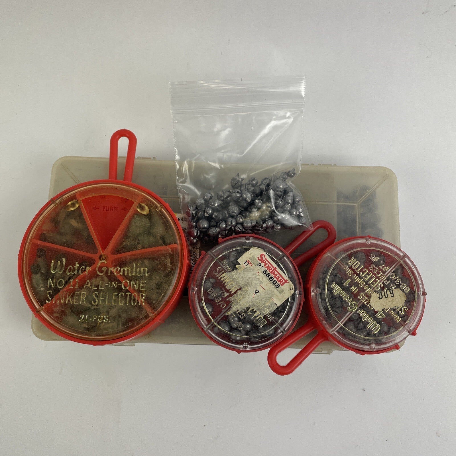Vintage lot of 100 plus assorted lead fishing sinkers weighing 4.85 lbs for freshwater and saltwater fishing