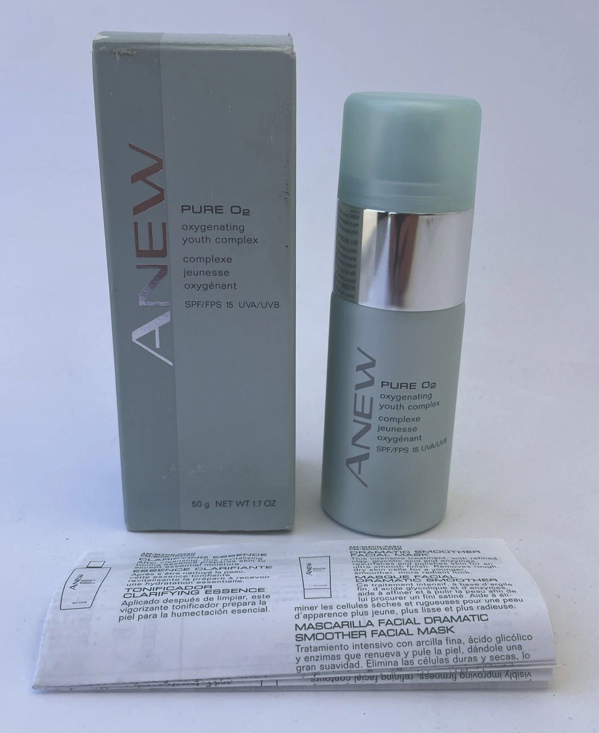NOS Avon ANEW Pure O2 Oxygenating Youth Complex SPF15 - 50g 1.7 oz