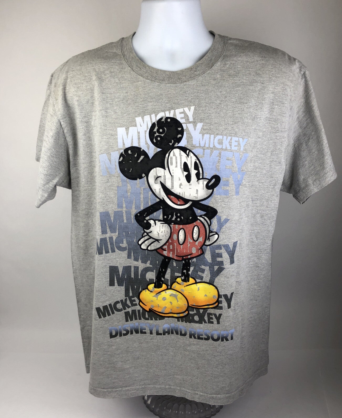Disneyland Resort Gray T-Shirt L Large Walt Disney World Mickey Mouse - LOOK