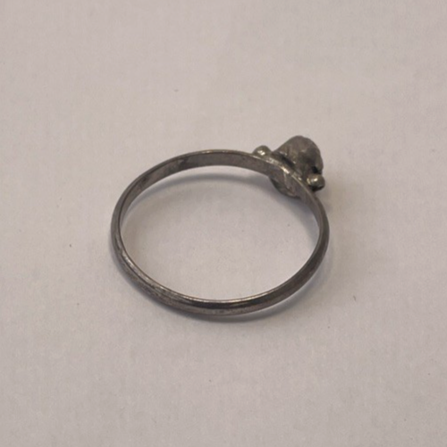 Dainty Native American Minimalist Mother Pearl 925 Sterling Silver Ring Size 4