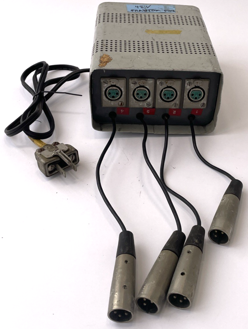 Vintage Switchcraft XLR 3 Pin - 4 Channel 48V Phantom Power Supply 48 Volts