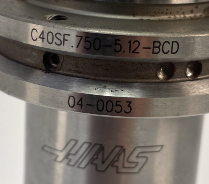 HAAS C40SF .750" x 5.12" Shrink Fit Tool Holder BCD 04-0053 25k RPM G2.5 CAT40