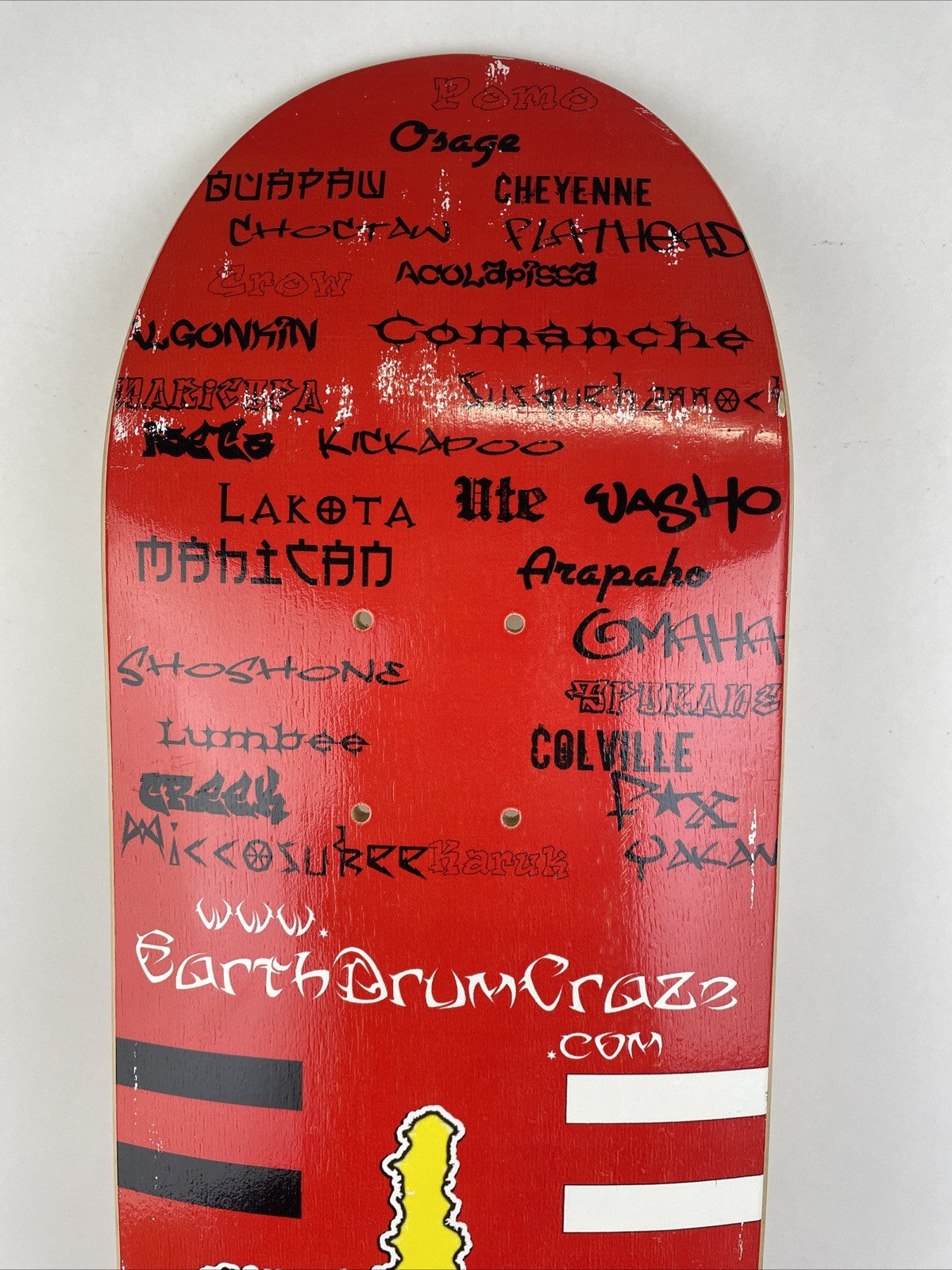 TRIBAL Ubity Earth Drum Craze Skateboard Deck - Comanche Shoshone Choctaw Navaho