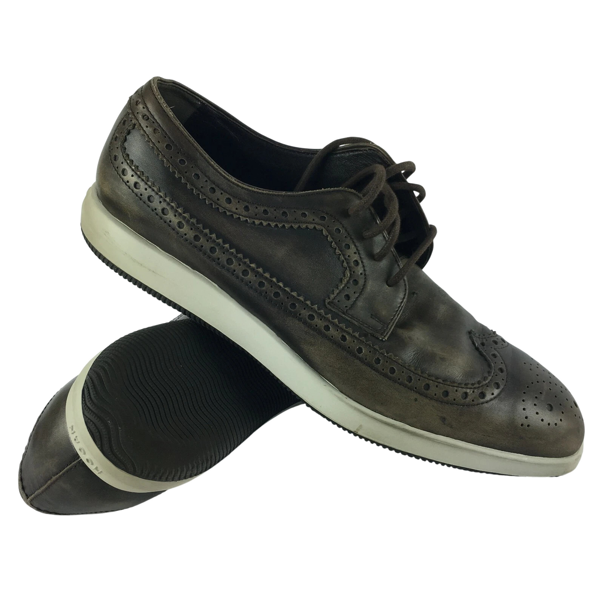 Genuine Hogan Stylish Sneakers Style Black Shoes for Men Size 10