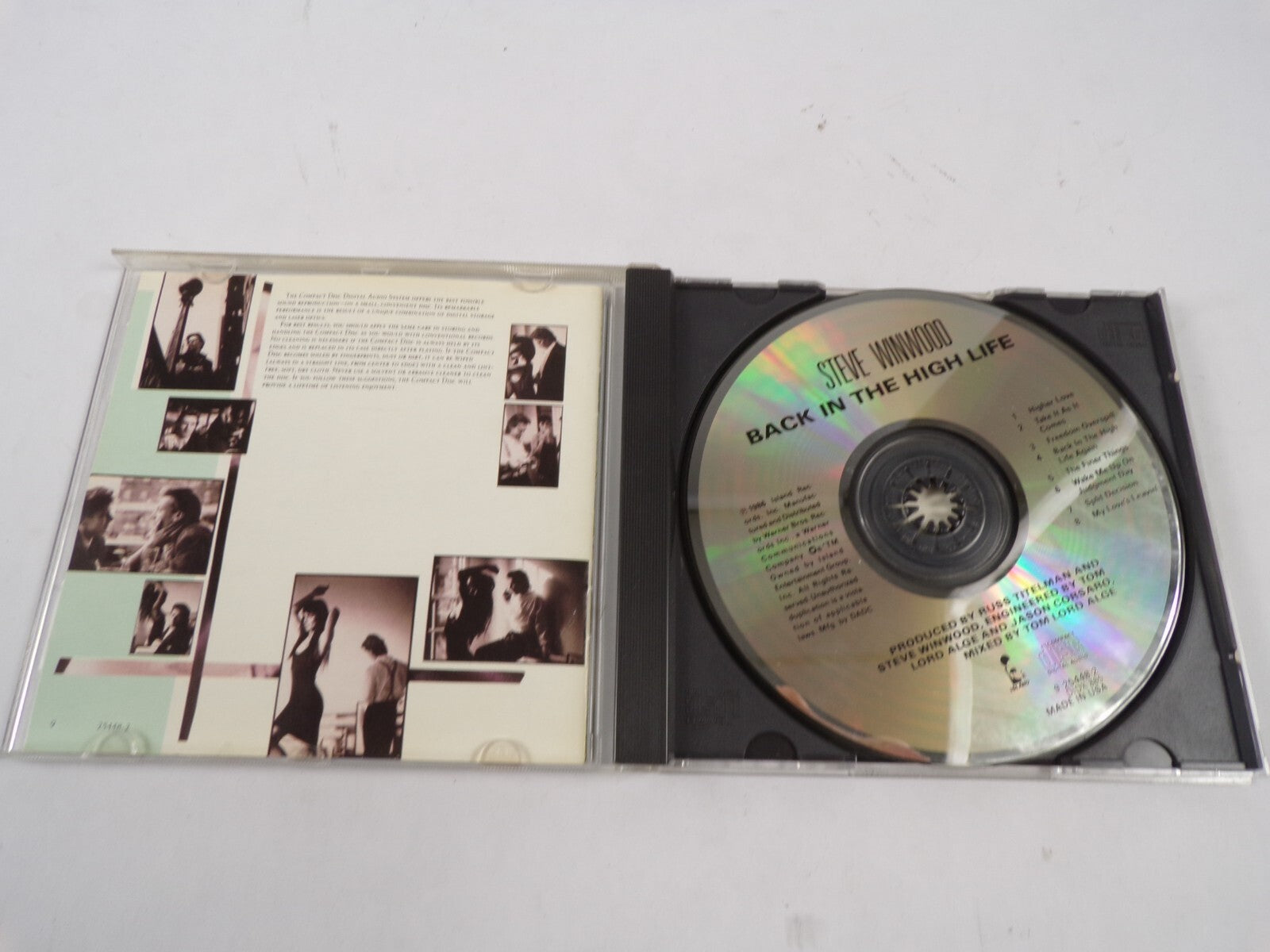 Steve Winwood Back In The High Life Higher Love Freedom Over Spill CD#61