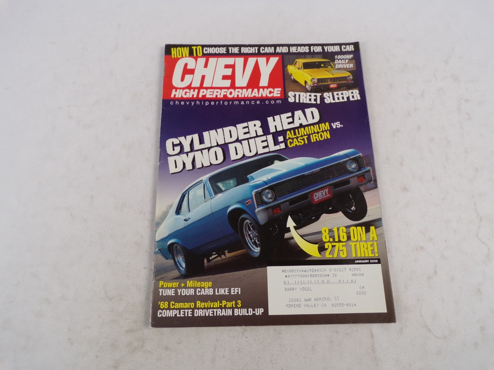 January 2006 Chevy High Performance Cylinder Head Dyno Duel: Aluminum Vs. Cast
