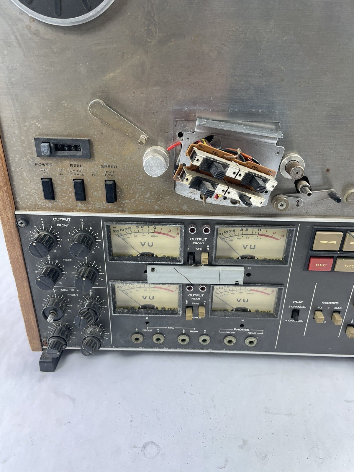 Power Tested Teac A-3340S 4-Channel Simul-Sync Reel to Reel Deck AS-IS