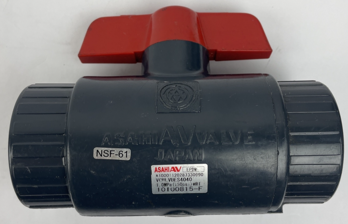 ASAHI AV VALVE Japan 40 1-1/2" TYPE C PVC BALL VALVE 1.0MPa 150 psi