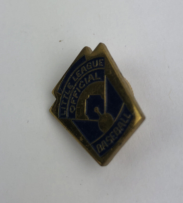 Vintage LITTLE LEAGUE BASEBALL OFFICIAL BLUE ENAMELED PIN BACK LAPEL HAT PIN