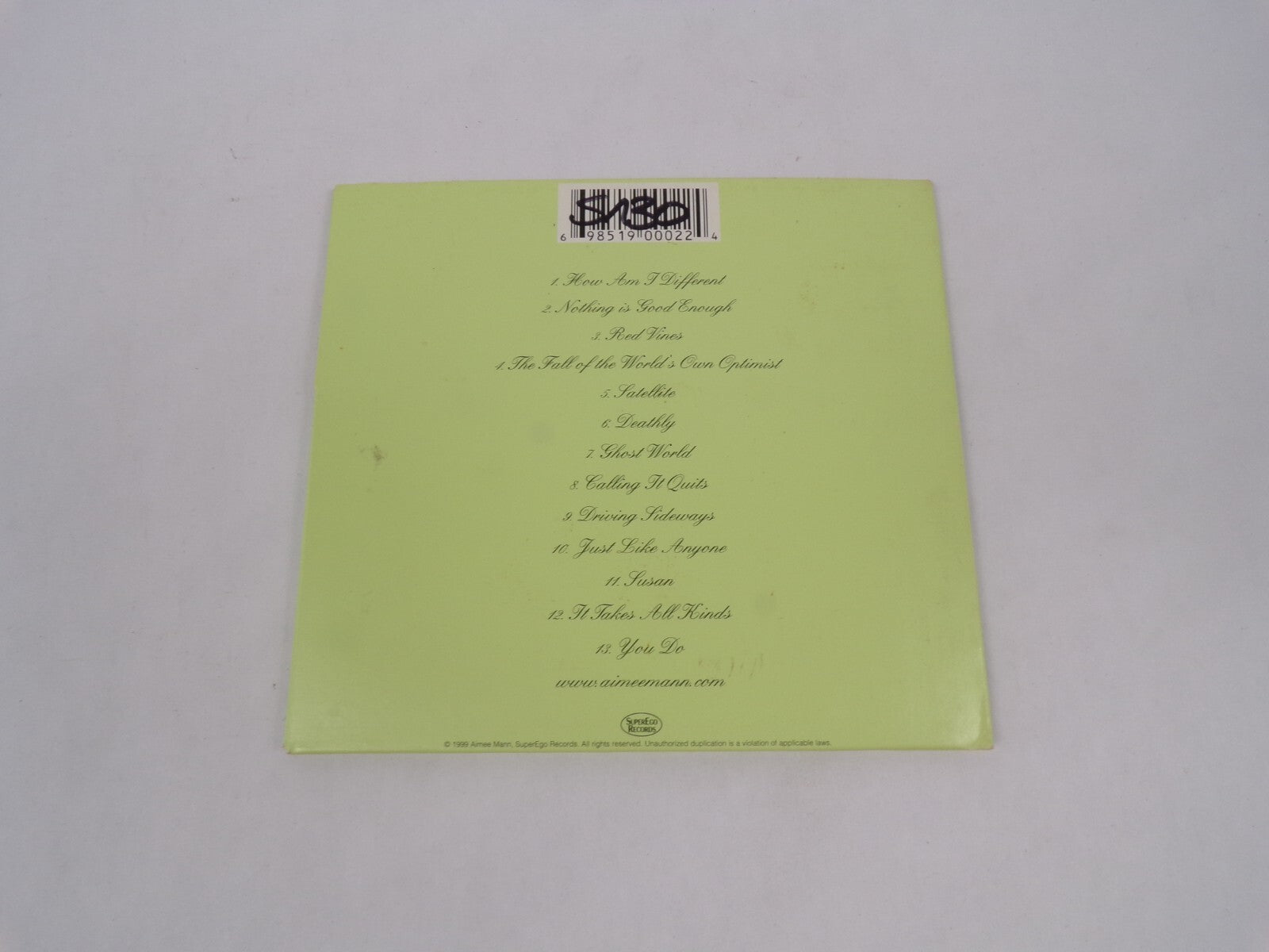 Aimee Mann Bachelor No 2 Or, The Last Remains Of The Dodo How Am I DifferenCD#63