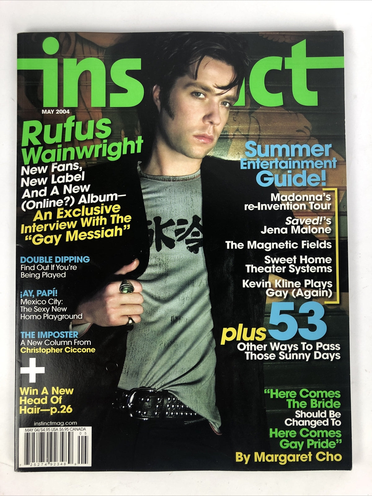 2004 May INSTINCT Magazine Rufus Wainwright Gay Messiah Jena Malone *VGC*