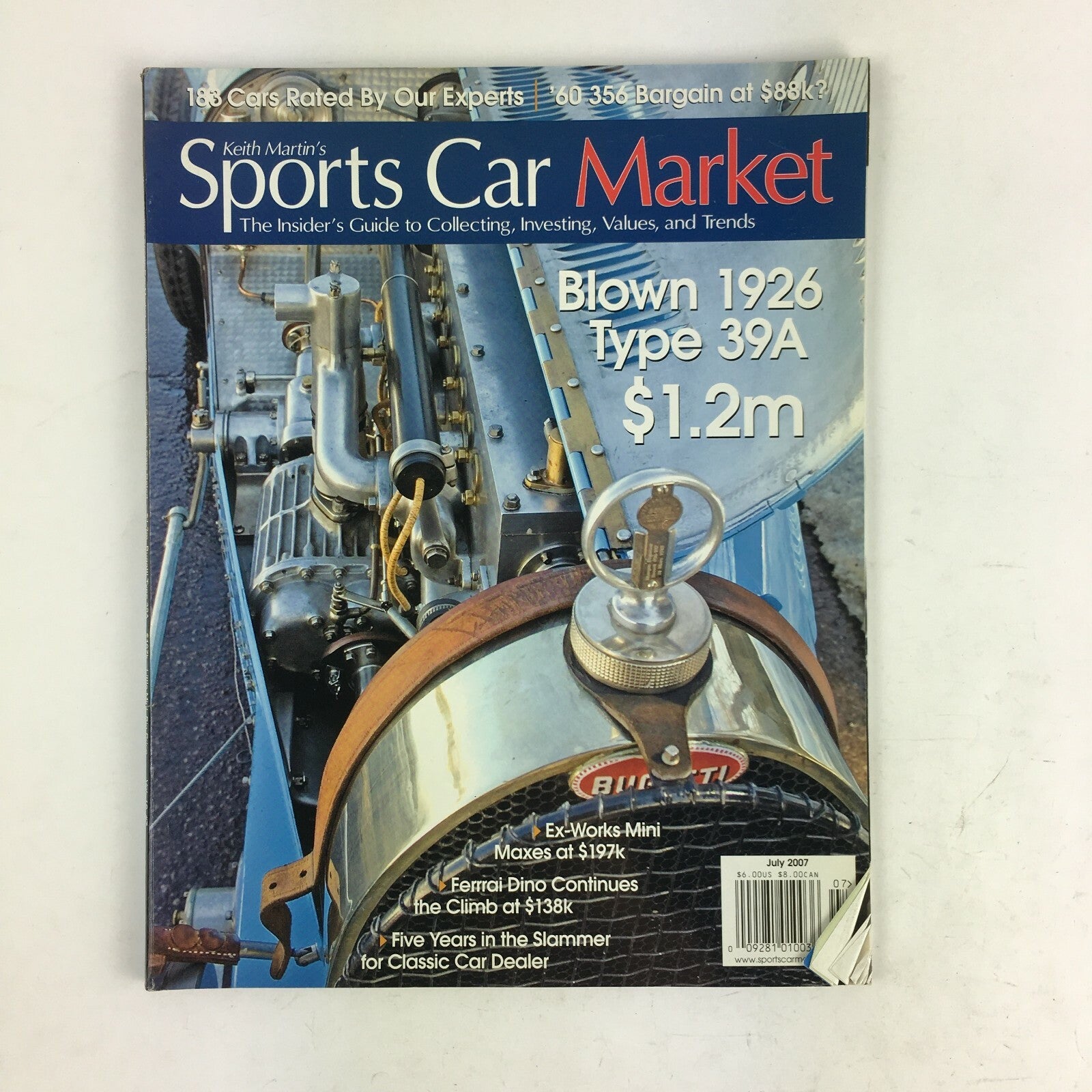 July 2007 Sports Car Market Magazine Blown 1926 Type 39A Ferrrai Dino