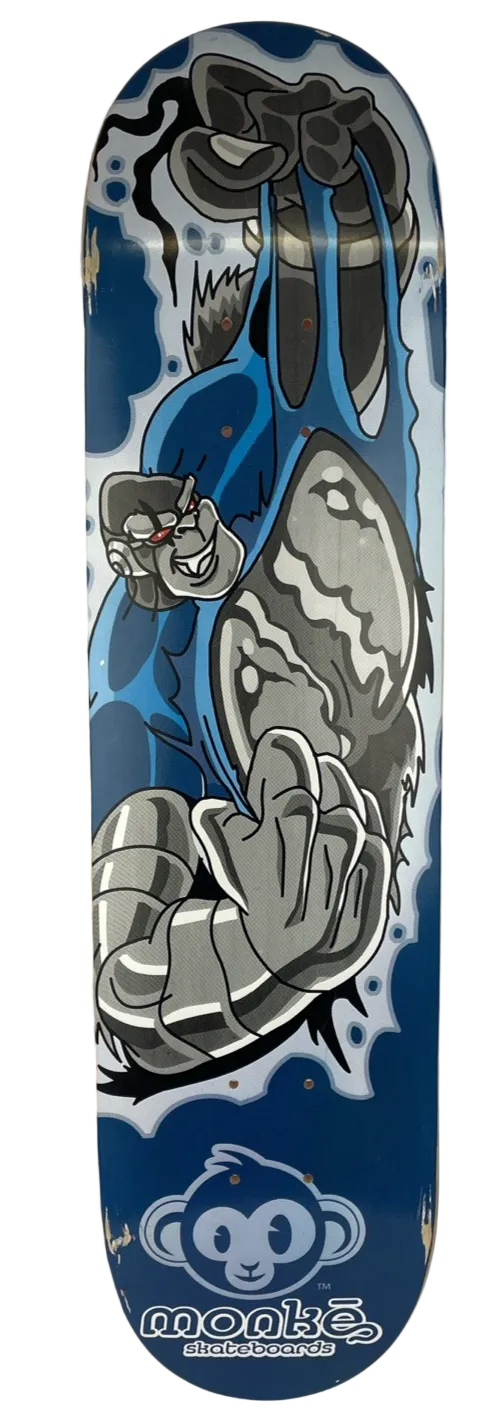 Vintage Monke Skateboards " Super Chimp " Skateboard Deck Vancouver Canada 8"