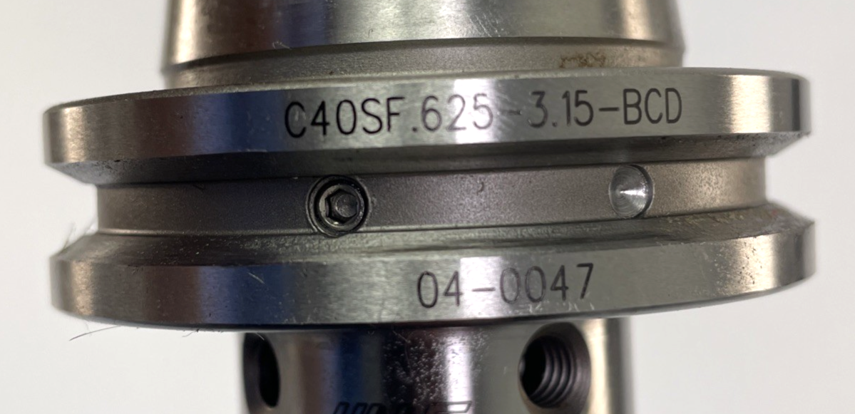 HAAS C40SF ..625 x 3.15 Shrink Fit Holder 04-0047 CAT40 w 15mm 3 Flute End Mill