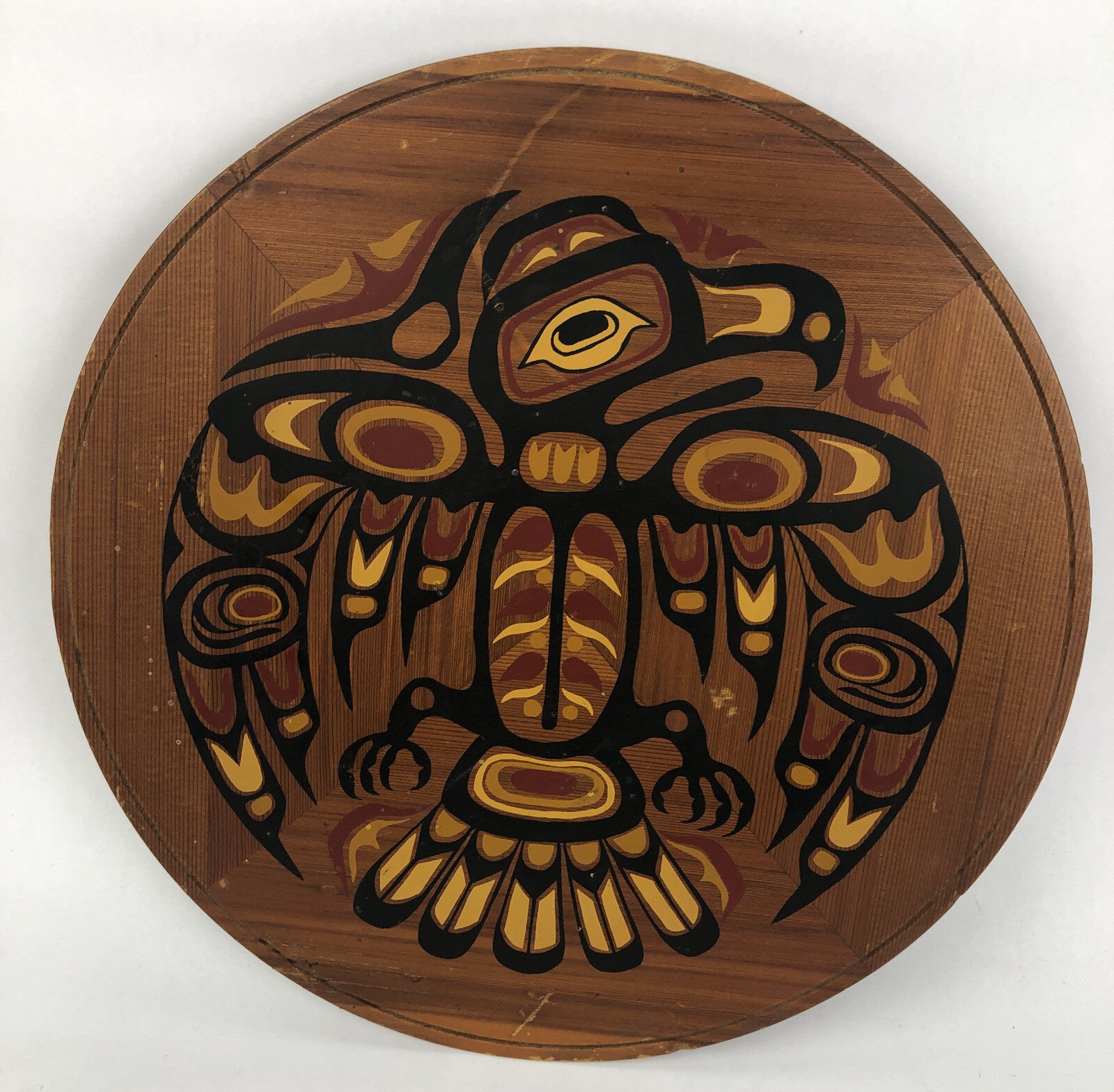 First Nations Artwork A Legend of the Eagle Cedar Wood Plaque wall hanging RARE