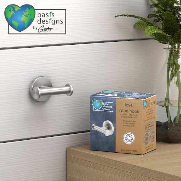 Level Robe Hook in Brushed Nickel