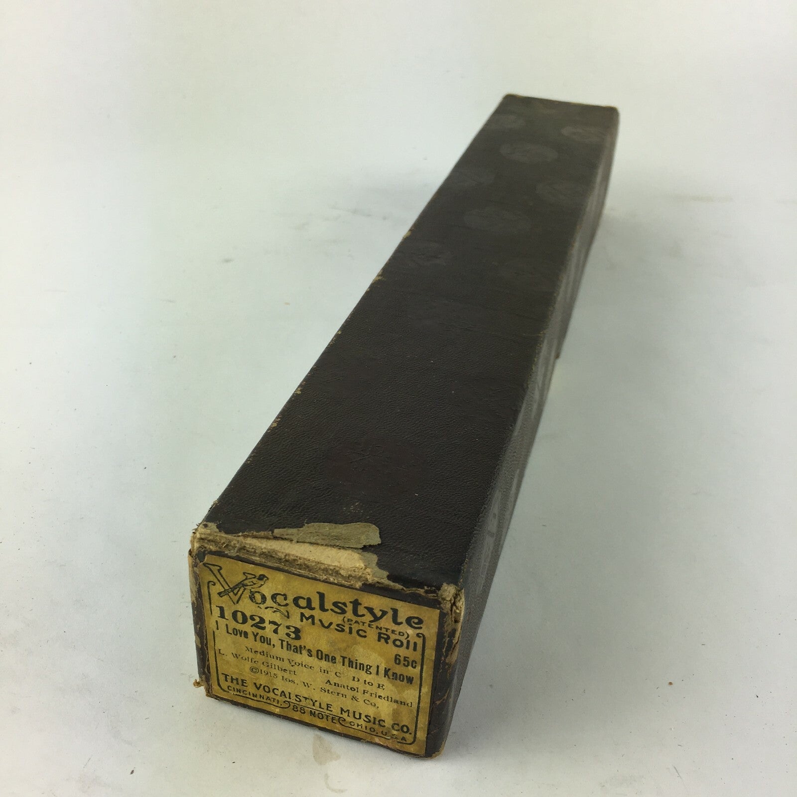 1915 Vocalstyle The Complete Song Roll 10273 I Love You That's One Thing I know