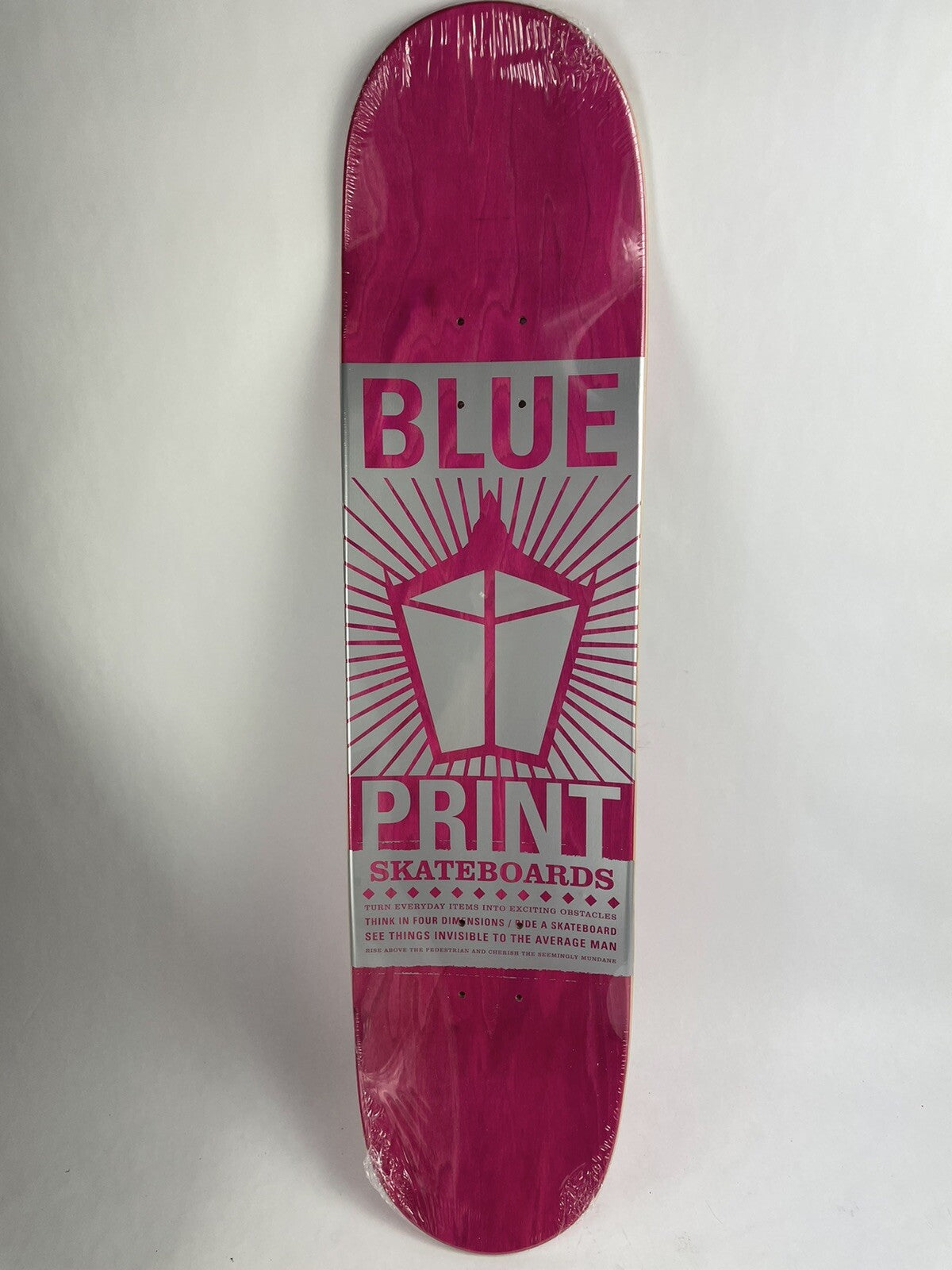 Blueprint Spray Heart Magenta 8-inch rare hard rock maple skateboard deck.