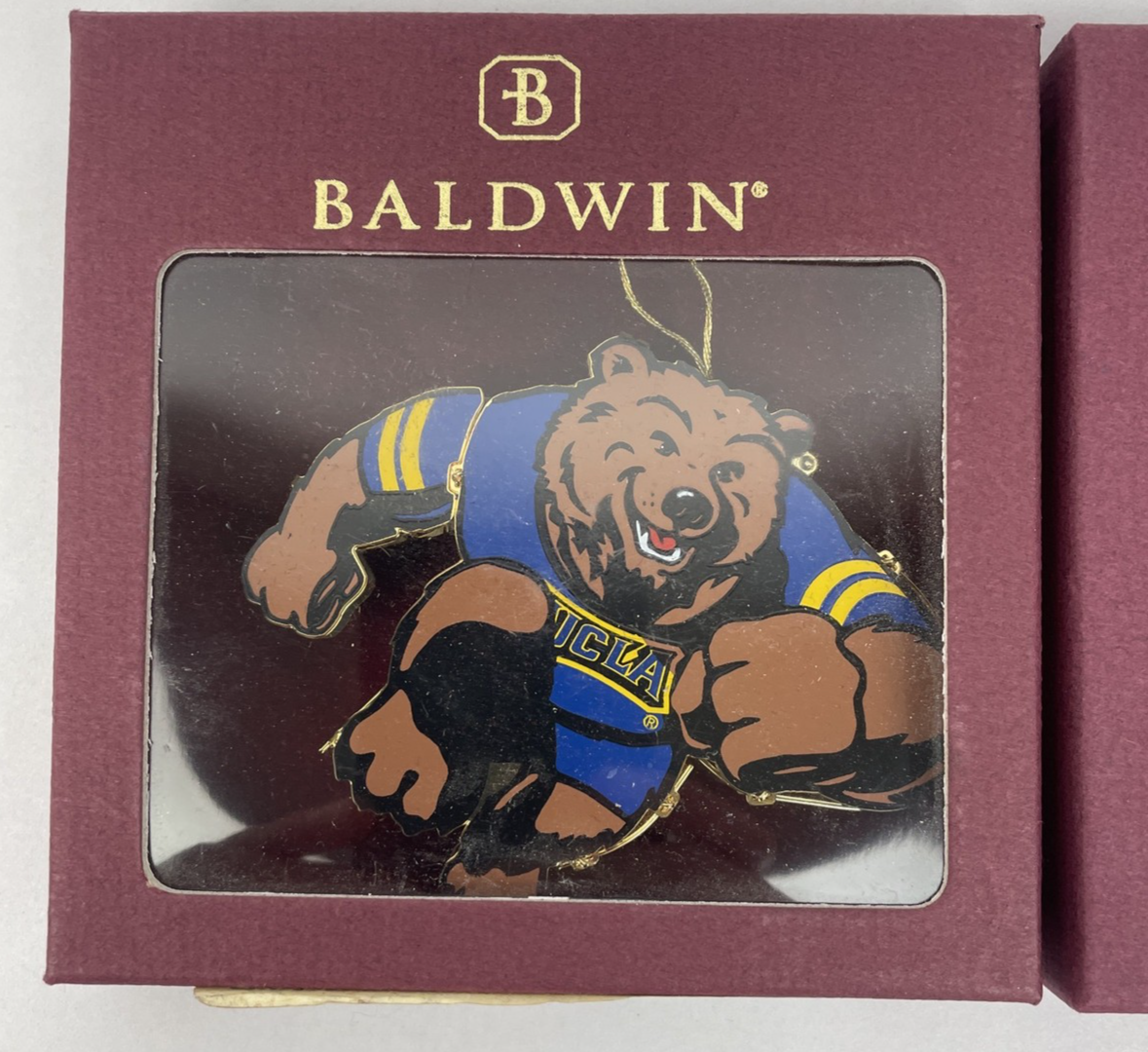 2 x Baldwin UCLA Bruins Christmas Ornament University Of California Los Angeles