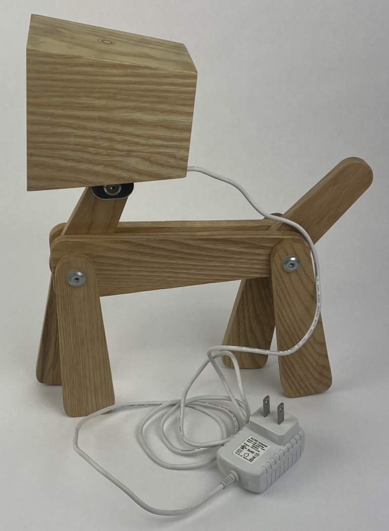 Hroome Wooden Dog LED Desk Lamp Adjustable Articulated Folding Bedside Night Lig
