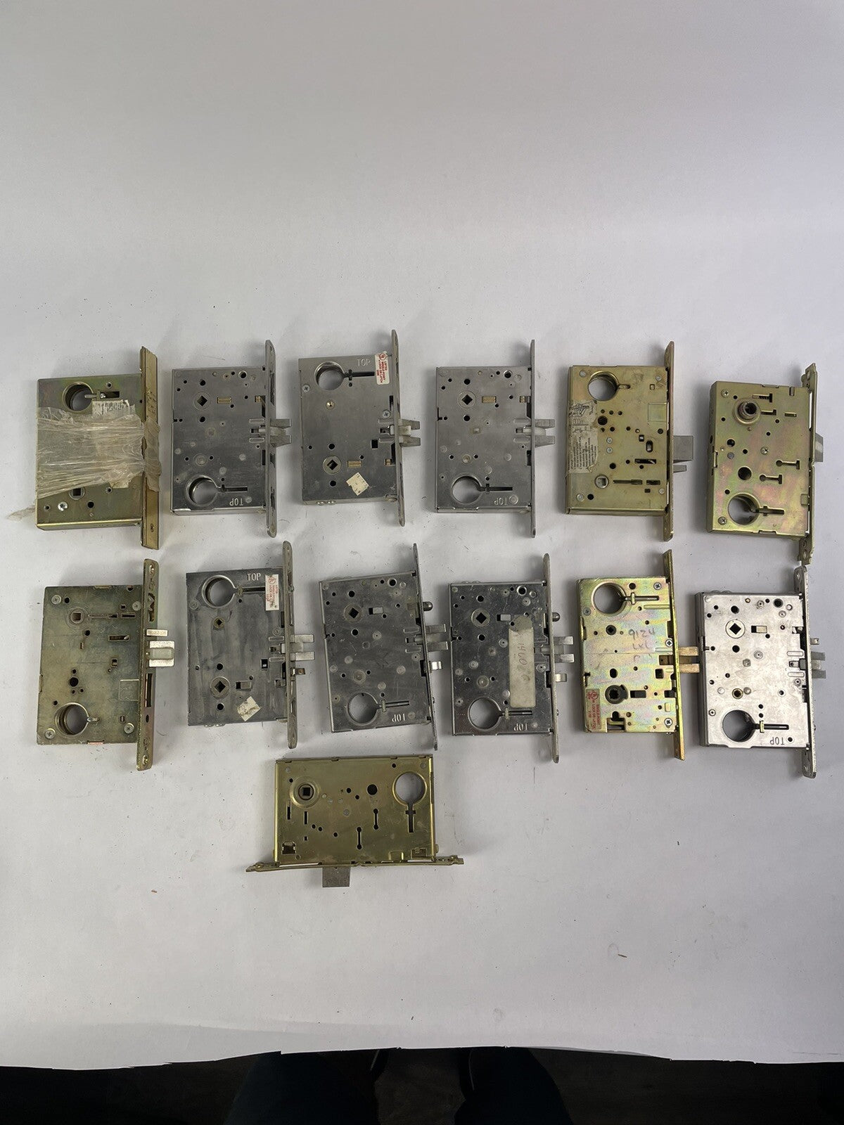 LOT of 13: Assorted Mortise passage lock body. Body only
