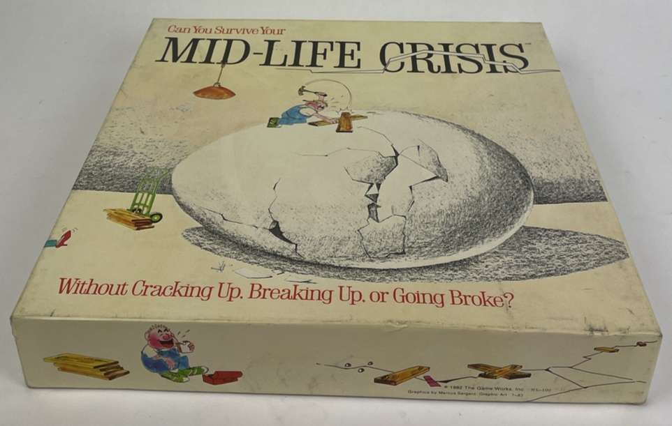 VINTAGE Mid Life Crisis Board Game COMPLETE The Game Works 1982 Old Humor Funny