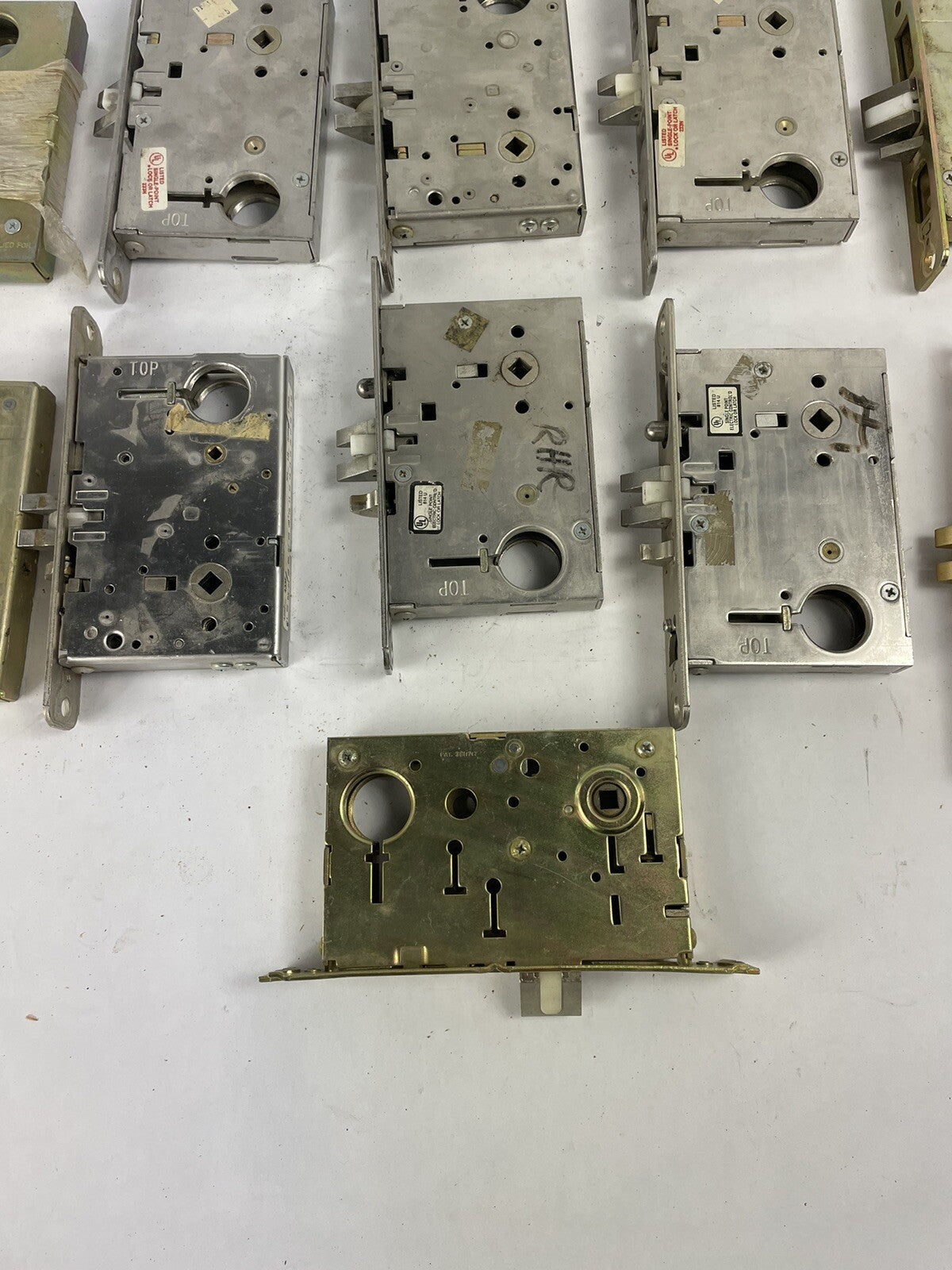 LOT of 13: Assorted Mortise passage lock body. Body only
