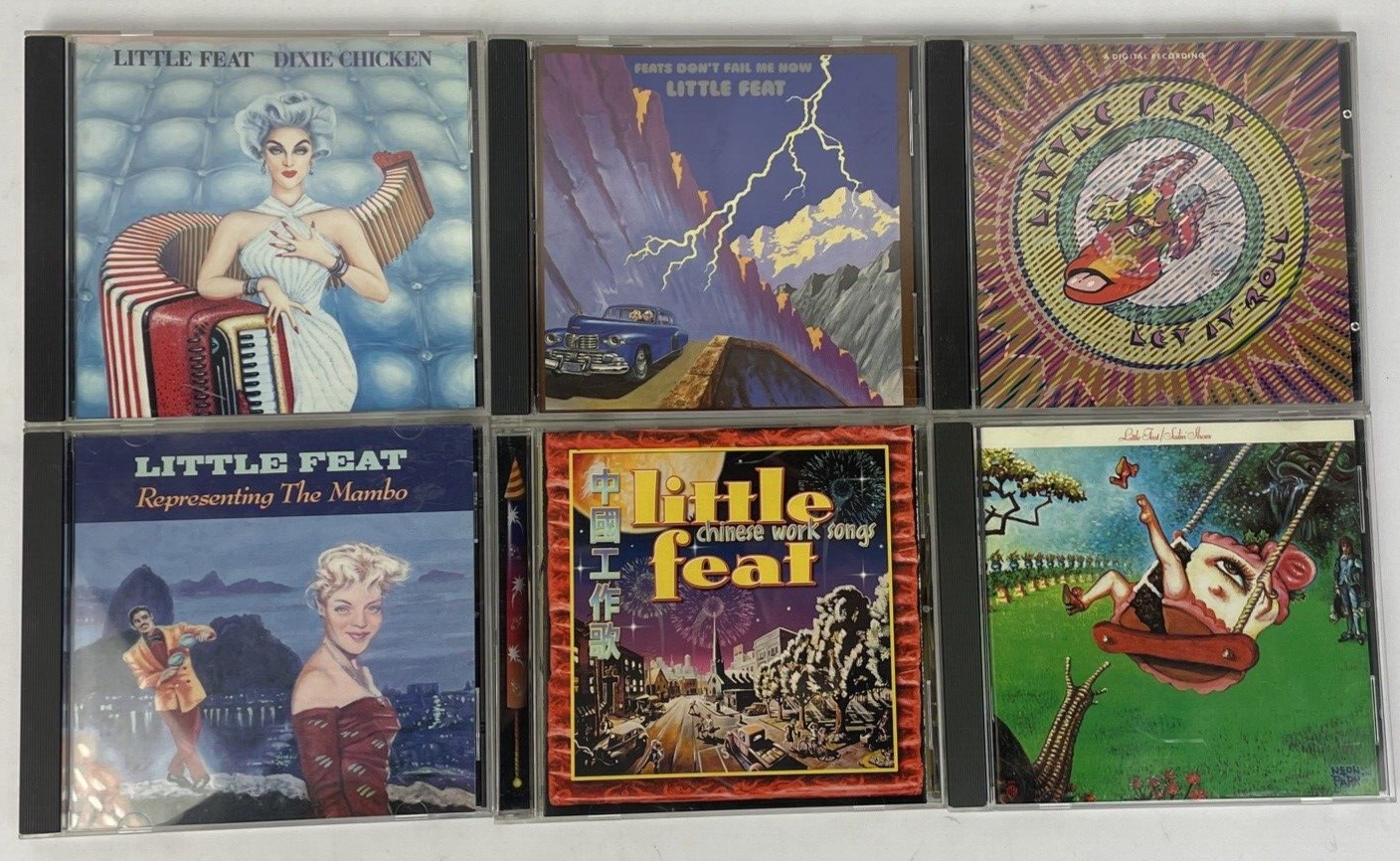 Little Feet 6 CD Lot Dixie Chicken Feats Don't Fail Me Now Let It Roll The Mambo