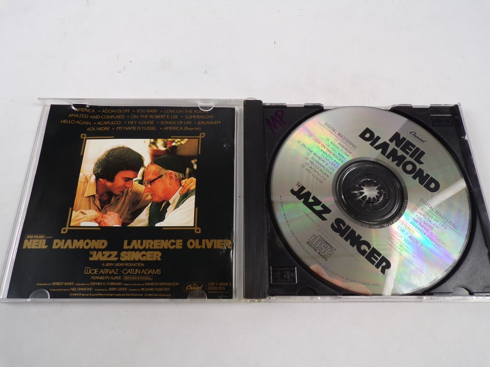 Neil Diamond The Jazz Singer America Adonolom You Baby Love On The Rocks CD #43