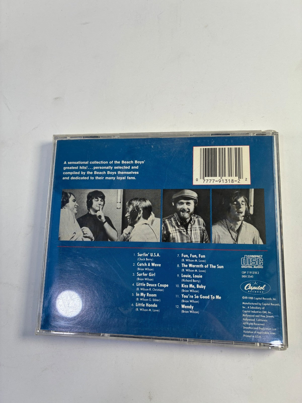 Best Of The Beach Boys The Beach Boys Capitol Records CD 1988