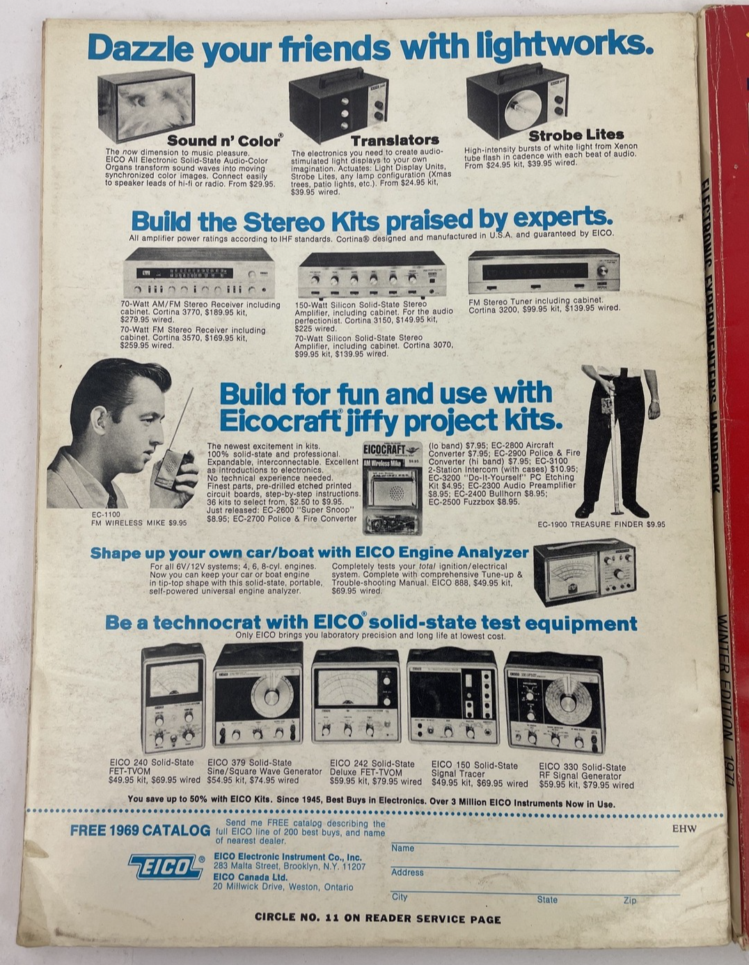 2 x 1970 1971 Electronic Experimenter's Handbook Project Plans Winter Edition