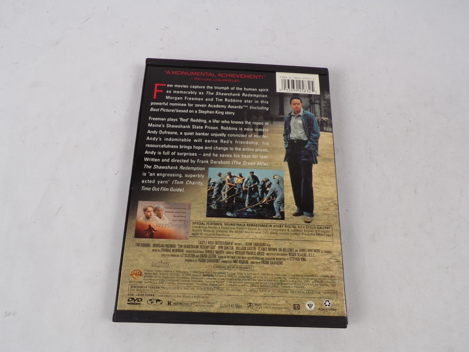 The Shawshank Redemption The Robbins Morgan Freeman Few Movies CaptureDVD Movies