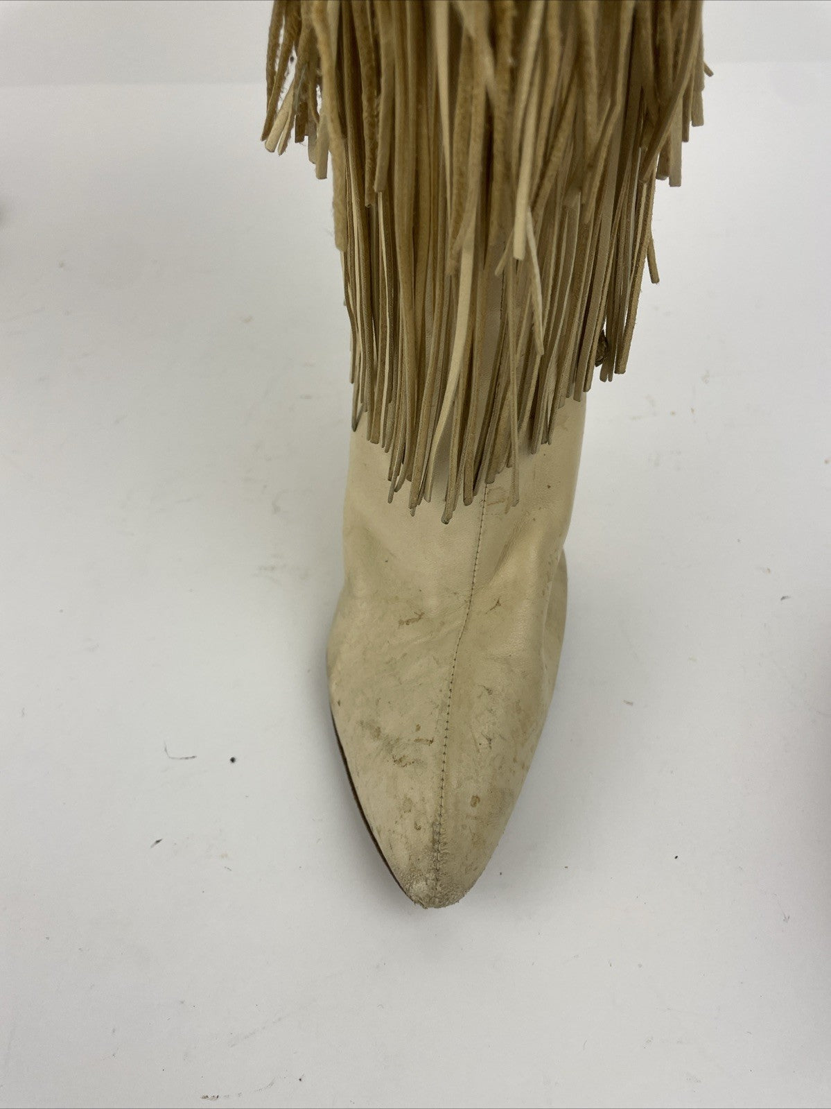 Brian Atwood Tan Fringe Leather Boots Size 37 1/2 Made in Italy