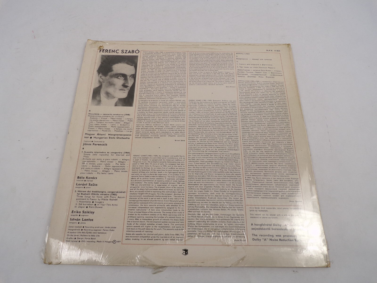 Ferenc Szabó Homecoming Clarinet Sonata and Three Songs music score