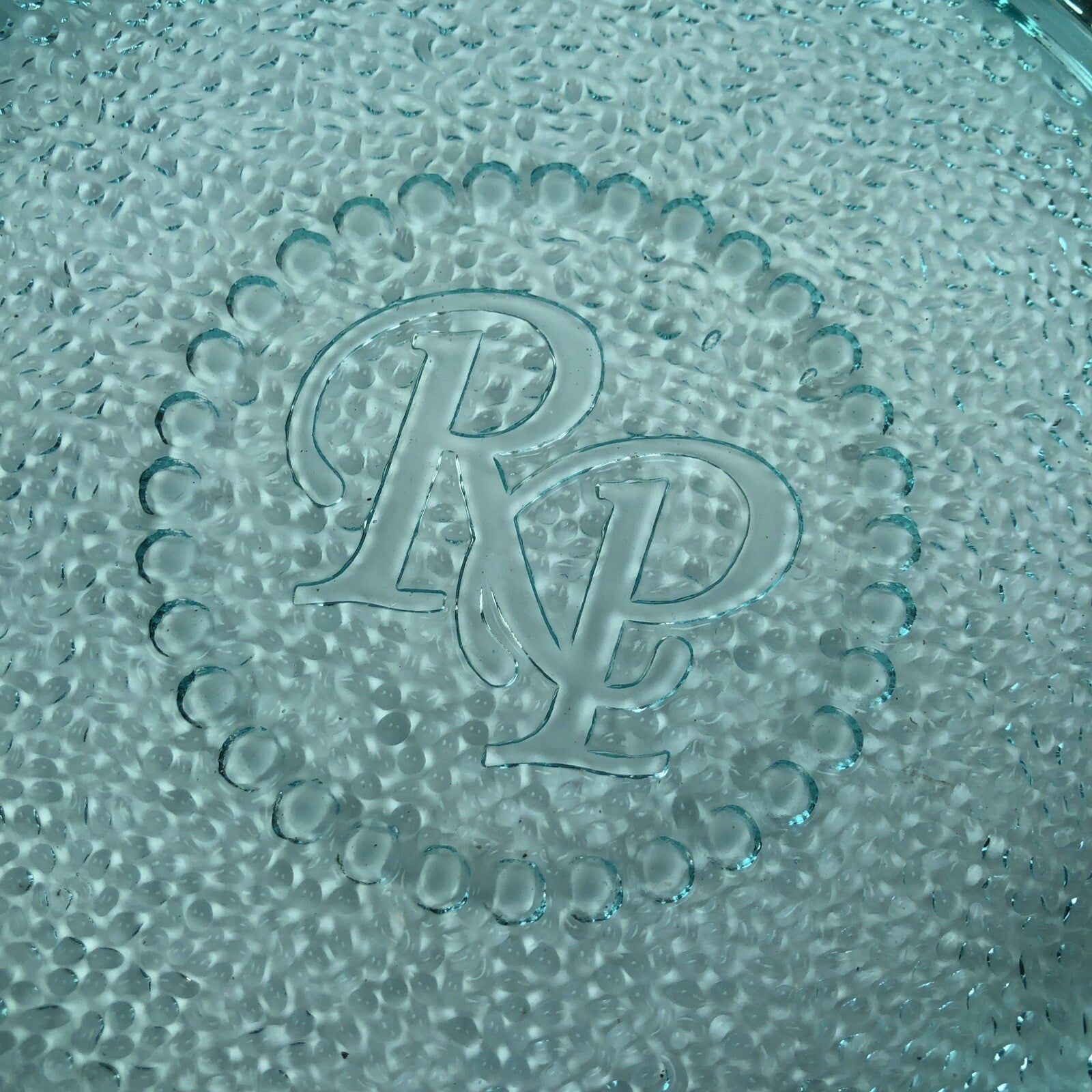 Rare Rocky Patel Luminoso Aqua Marine Glass Ashtray Gorgeous 10" Diameter NIB