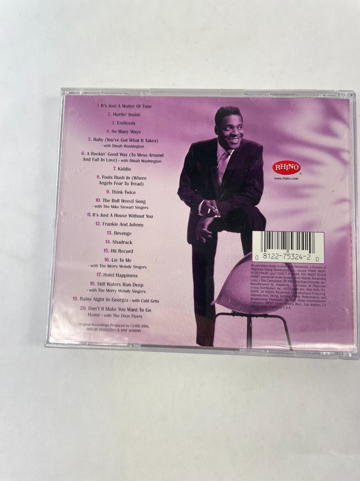 The Best Of Brook Benton Endlessly It's Just A Matter Of Time Hurtin' InsidCD#73