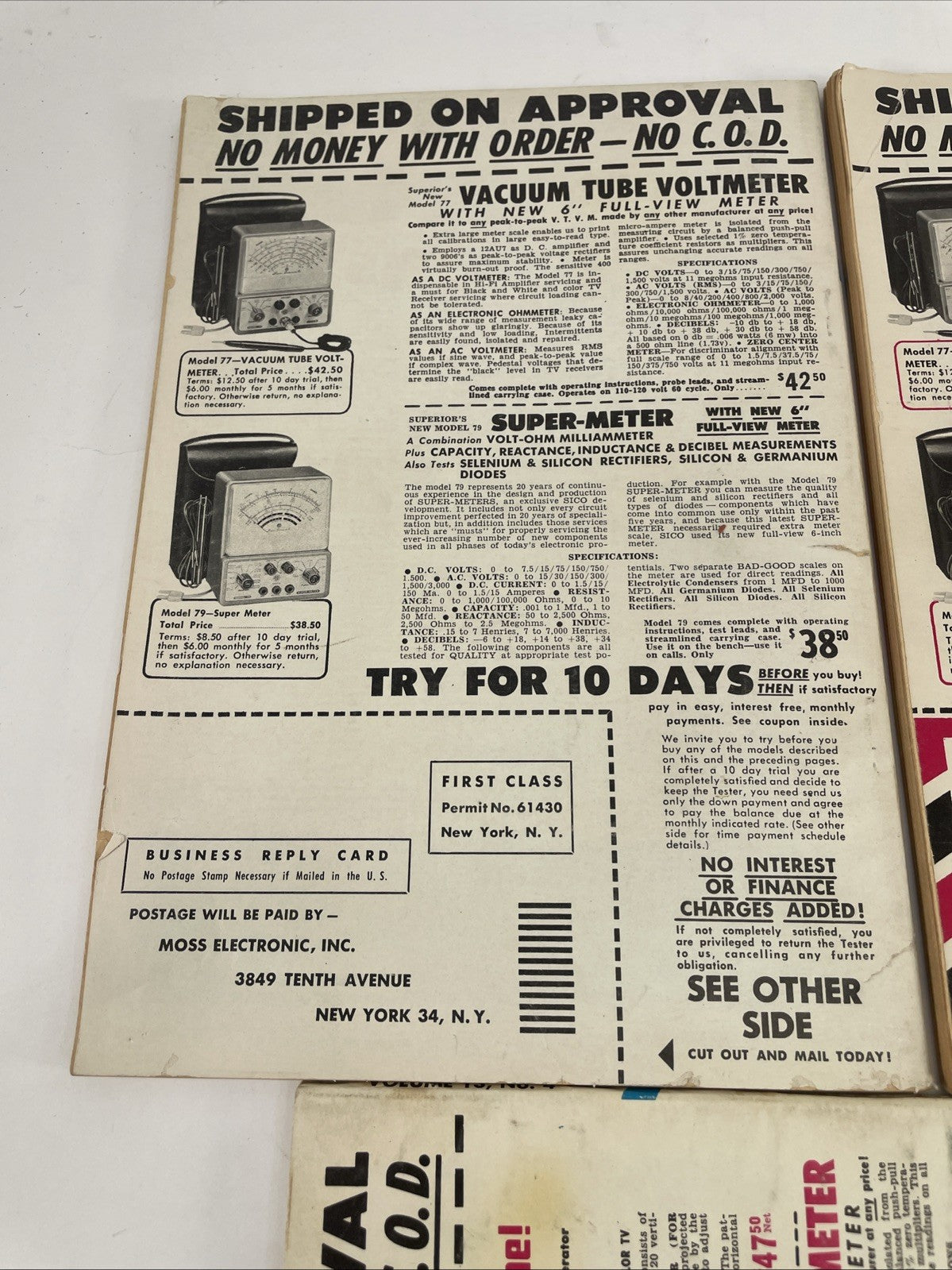 VINTAGE POPULAR MECHANICS MAGAZINE LOT OF 3 Issues 1960 August September October