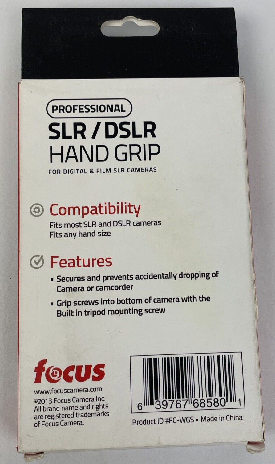 Focus Professional Hand Grip Wrist Strap for Digital Film SLR DSLR Cameras NOS
