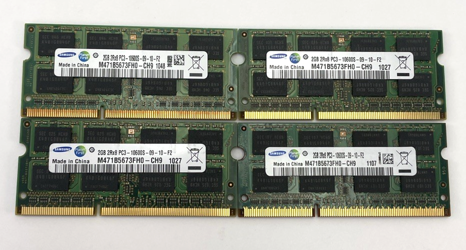 APPLE iMac 4 x 2GB RAM 2Rx8 PC3-10600S-09-10-F2 - SAMSUNG